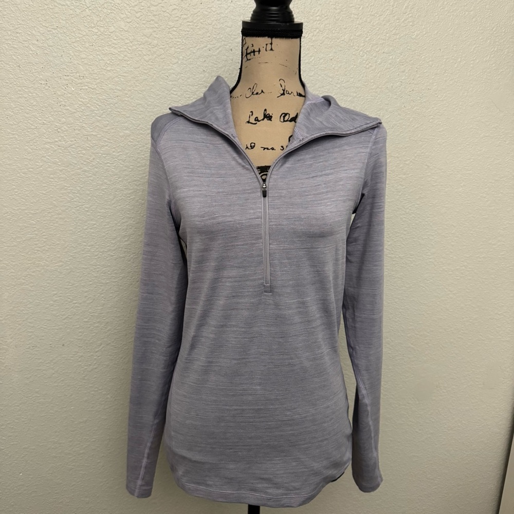 REI Co-Op Midweight Base Layer Zip Hoodie Lilac Lavender Size Small